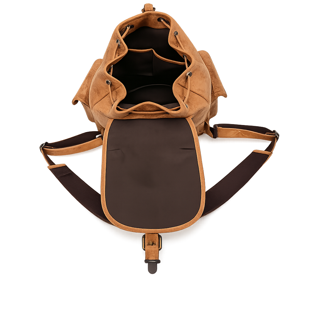 Mochila Vintage Unissexo em Couro
