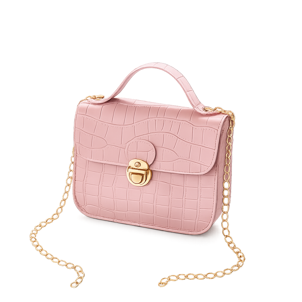 Bolsa Feminina com Padrão Croco