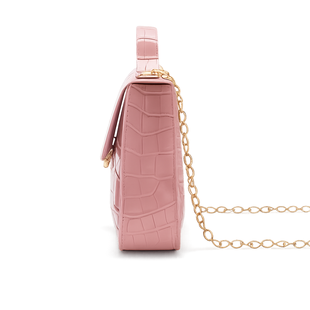 Bolsa Feminina com Padrão Croco