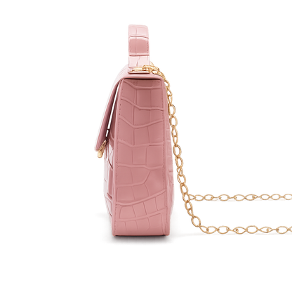Bolsa Feminina com Padrão Croco
