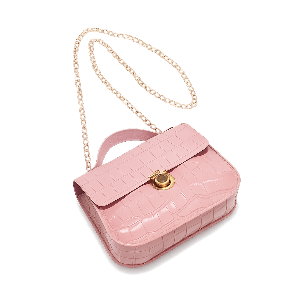 Bolsa Feminina com Padrão Croco