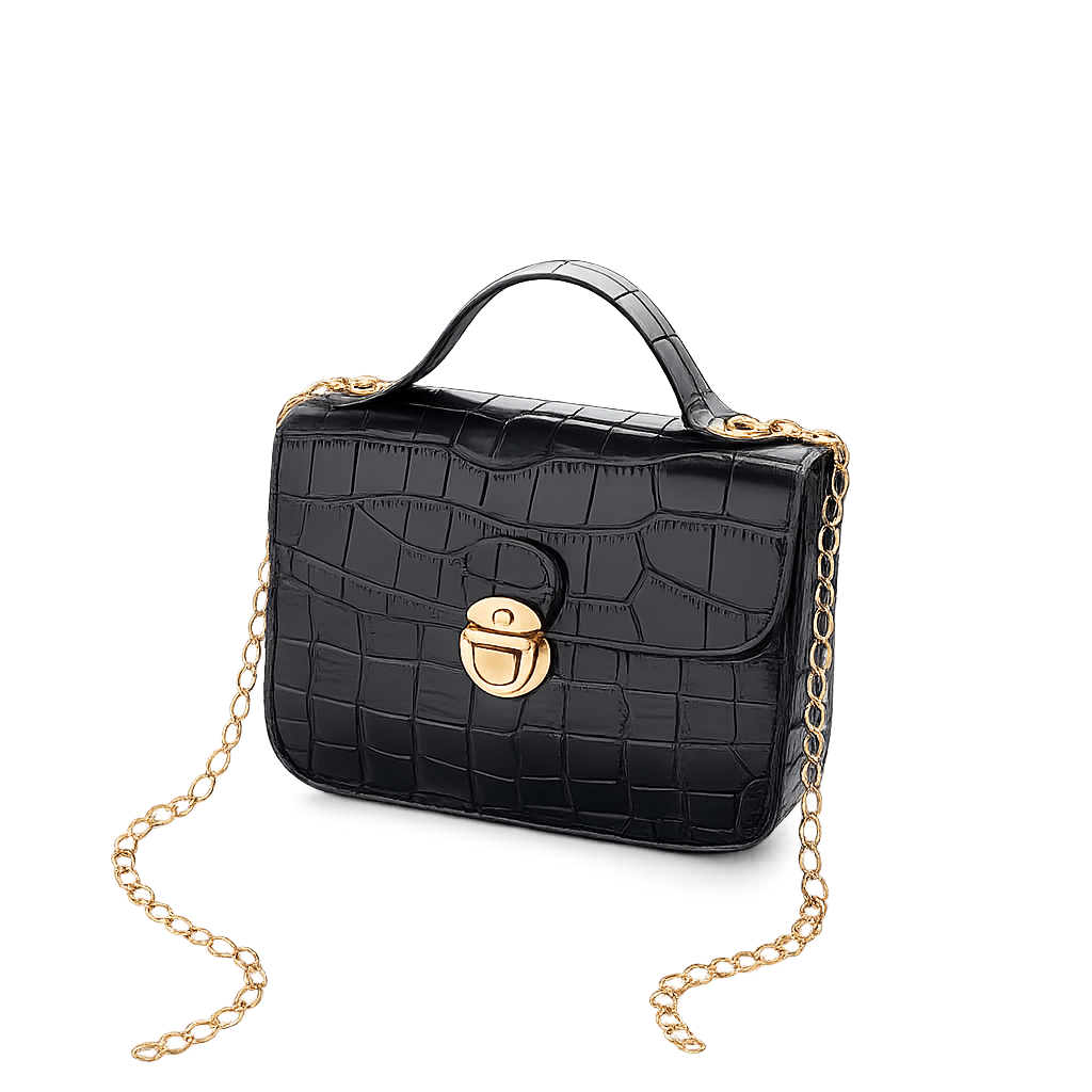 Bolsa Feminina com Padrão Croco