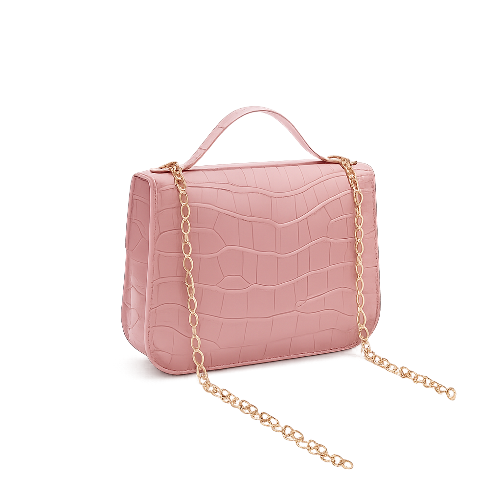 Bolsa Feminina com Padrão Croco