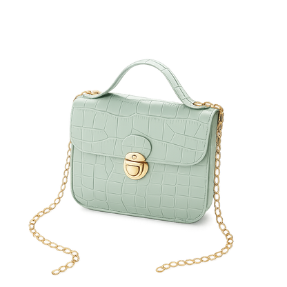 Bolsa Feminina com Padrão Croco