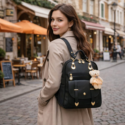Mochila Feminina em Couro PU